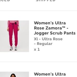 Ultra Rose Zamora Jogger Figs xl